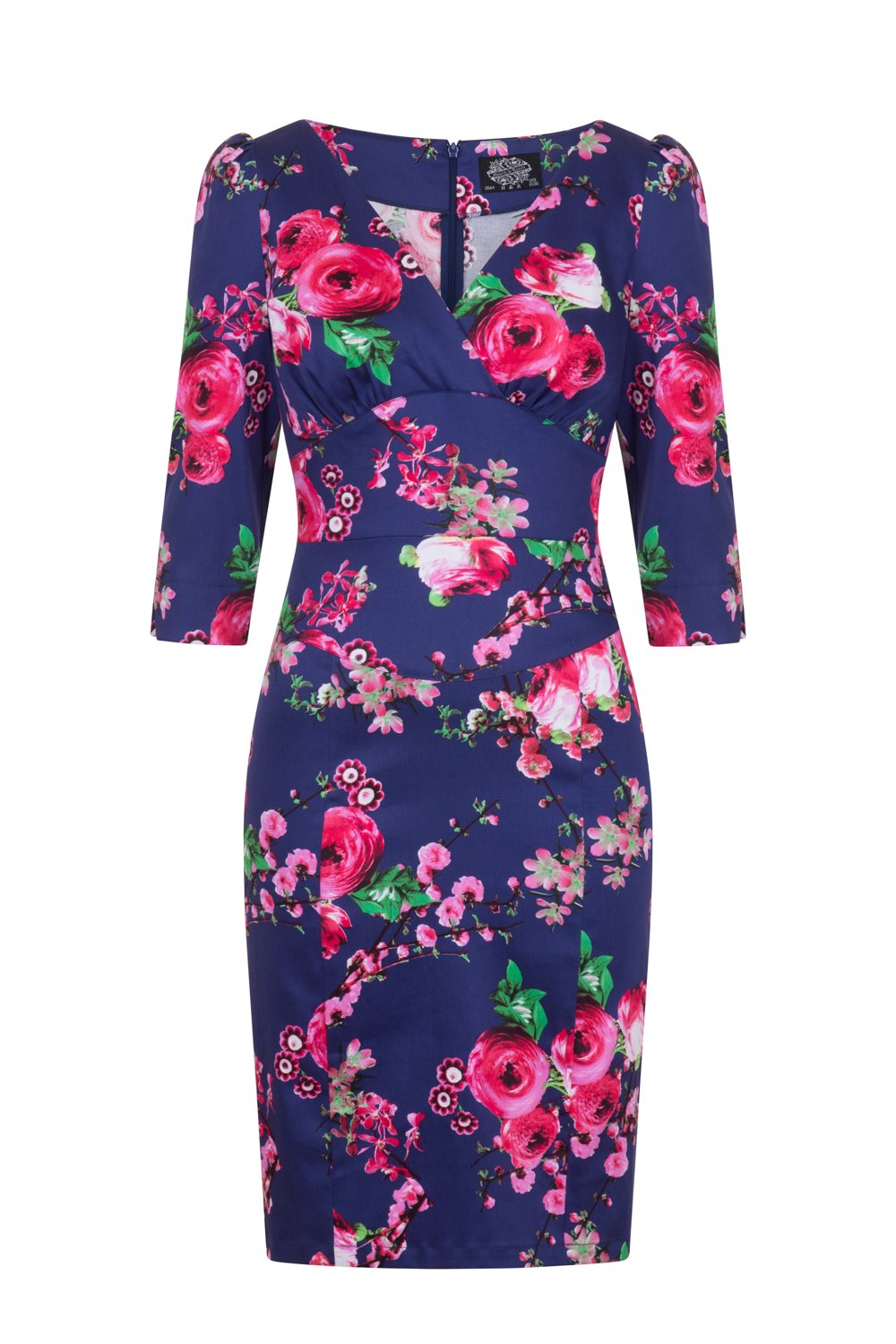 Midnight Garden Floral Wiggle Dress